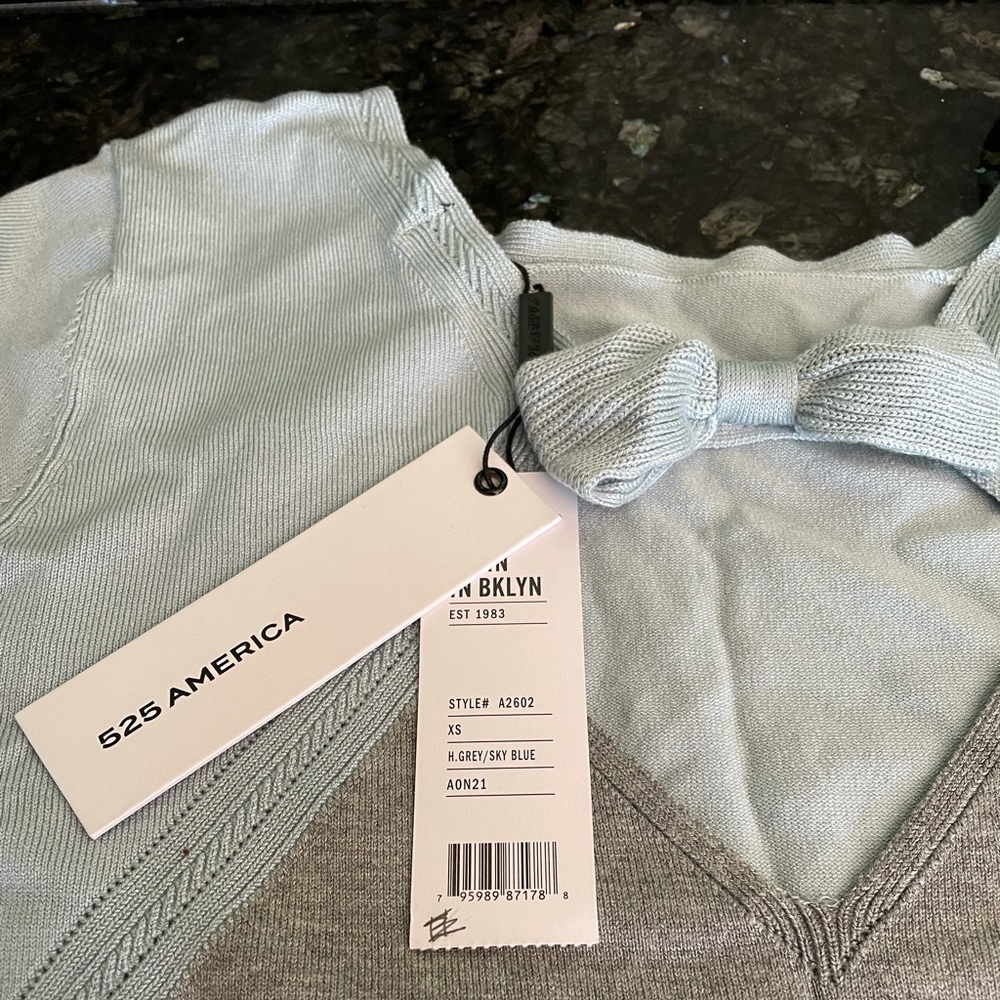 525 America Sweater Blue and Gray Brand new, never worn, tags